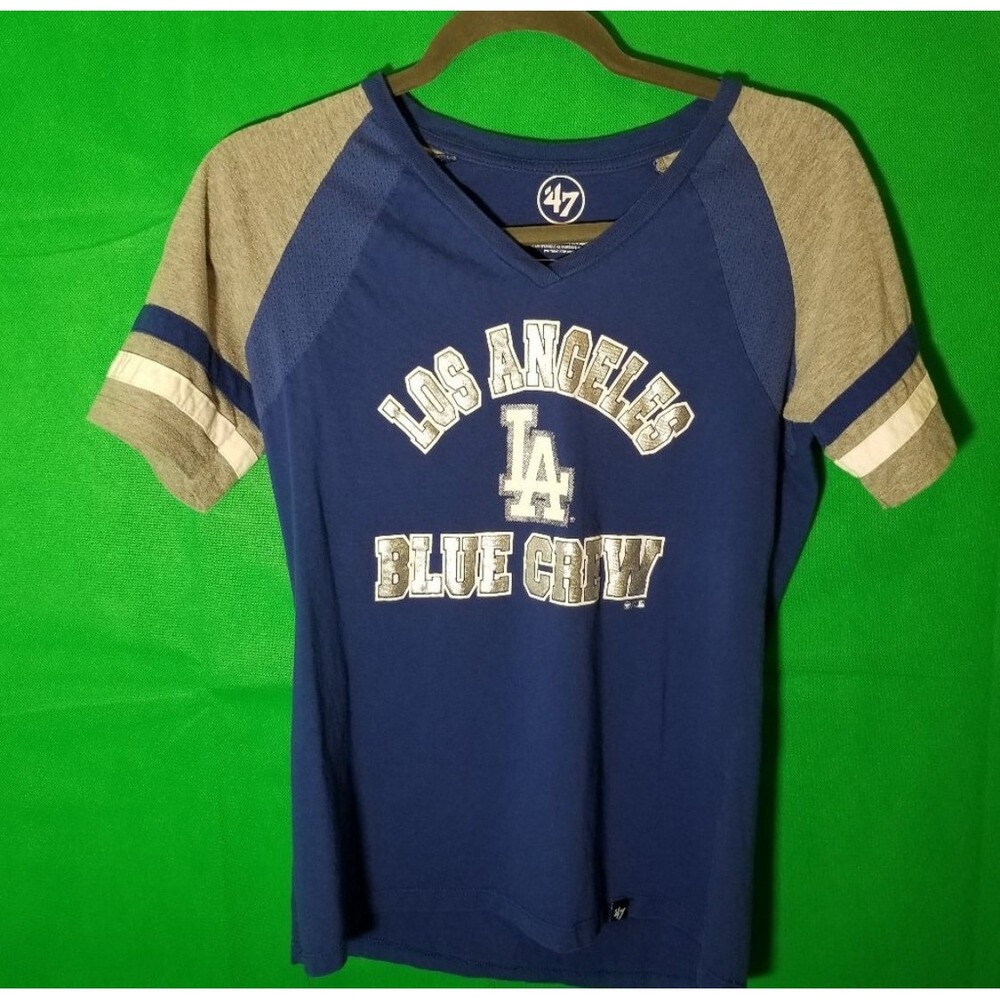 Los Angeles Dodgers Women Small V-neck Blue Crew Bleed Blue Dodger Baseball